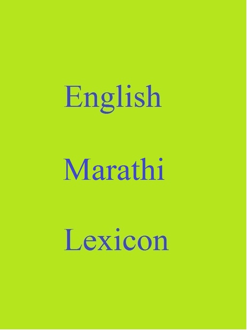 Title details for English Marathi Lexicon by Robert Goh - Available